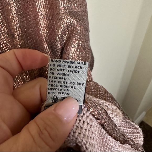 REMAIN Gerson Rose Gold/Bronze 3/4 sleeve sweater Medium NWT - Picture 5 of 6